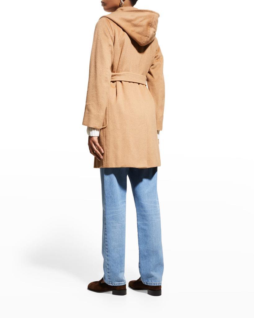 商品Max Mara|Rialto Camel Hair Belted Short Hooded Coat,价格¥22610,第6张图片详细描述