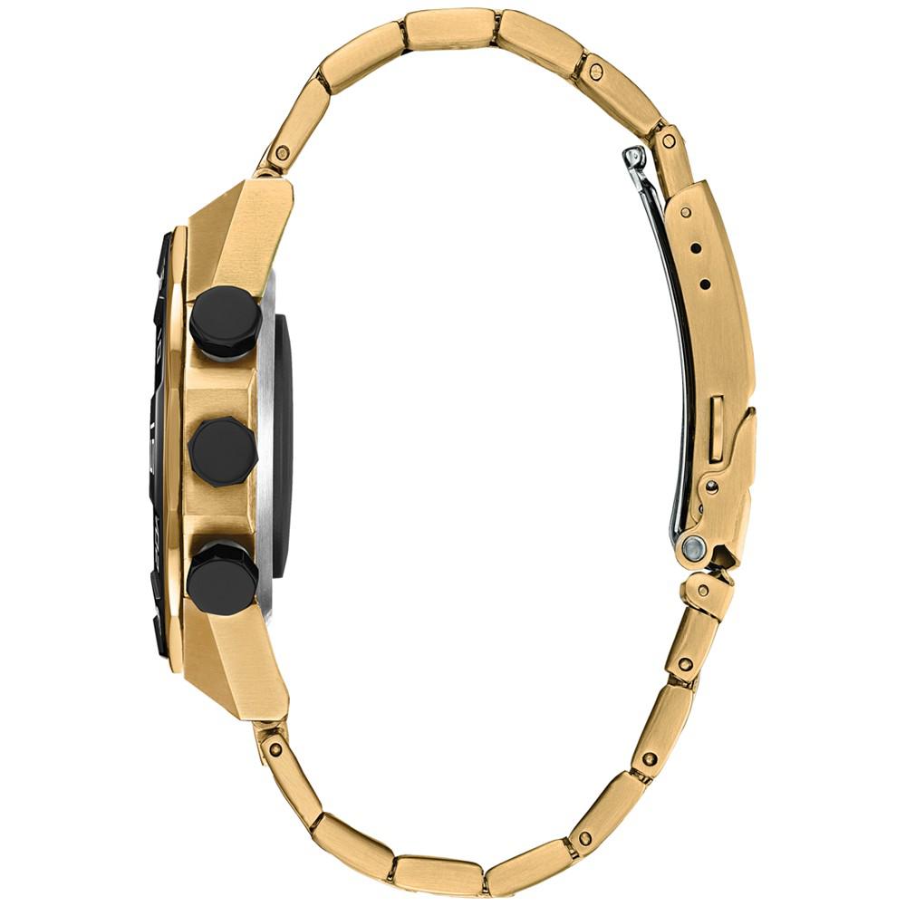 Men's CZ Smart Hybrid HR Gold-Tone Stainless Steel Bracelet Smart Watch 44mm商品第2张图片规格展示