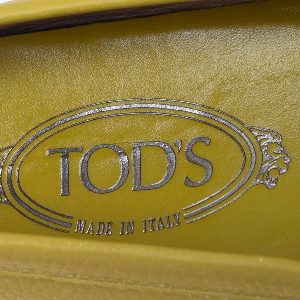 Tod's Yellow Leather Penny Slip On Loafers Size 37.5 商品