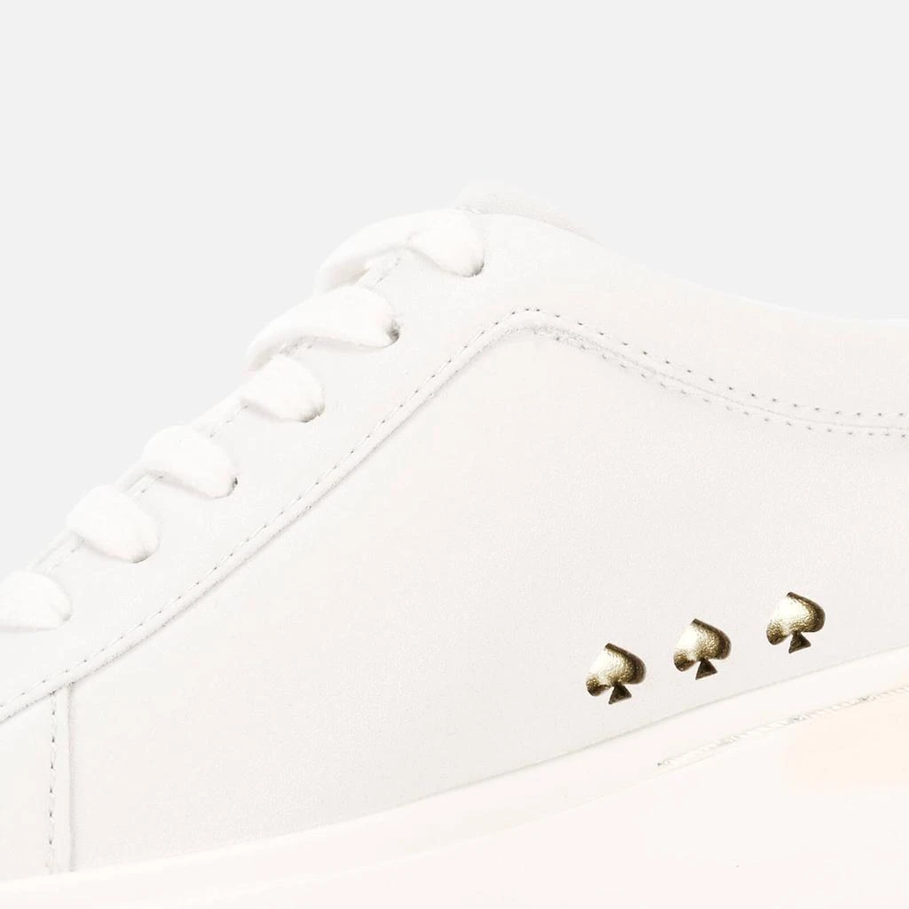 商品Kate Spade|Kate Spade New York Women's Lift Leather Cupsole Trainers - Optic White/Pale Gold,价格¥643,第4张图片详细描述