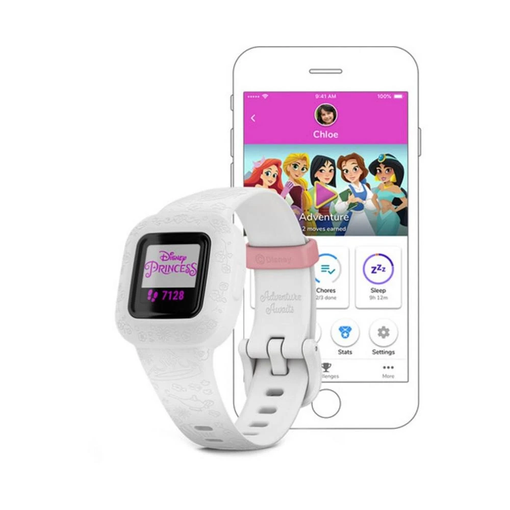 商品Garmin|Unisex Vívofit Jr. 3 Disney Princess White Silicone Strap Smart Watch 130-175mm,价格¥673,第3张图片详细描述