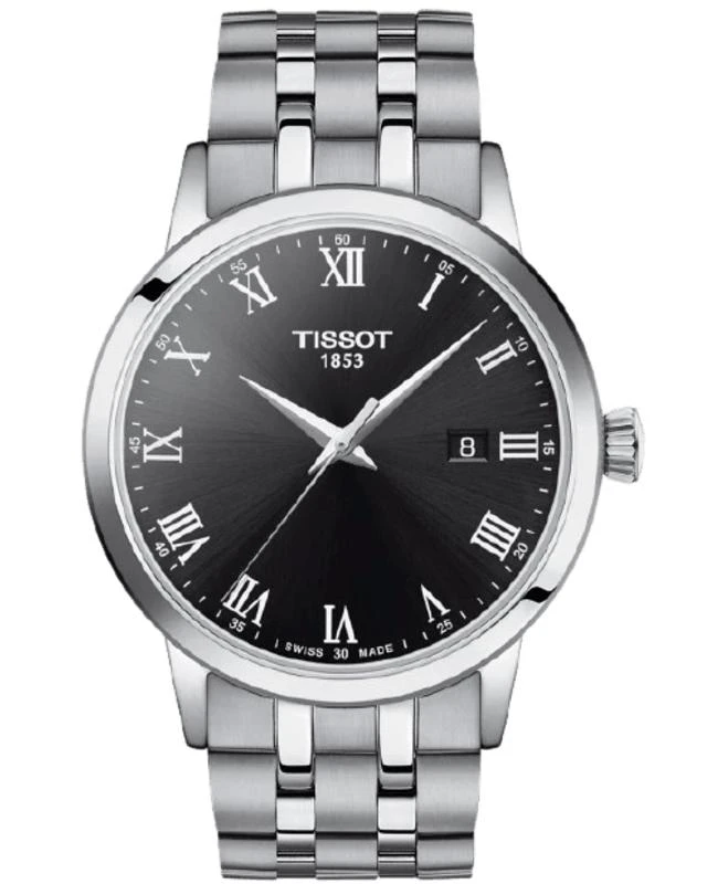 商品Tissot|Tissot Classic Dream Black Dial Steel Men's Watch T129.410.11.053.00,价格¥1998,第1张图片
