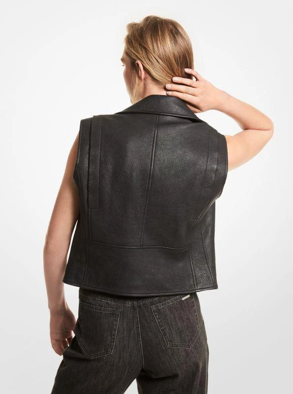 商品Michael Kors|Pebbled Leather Moto Vest,价格¥1480,第2张图片详细描述