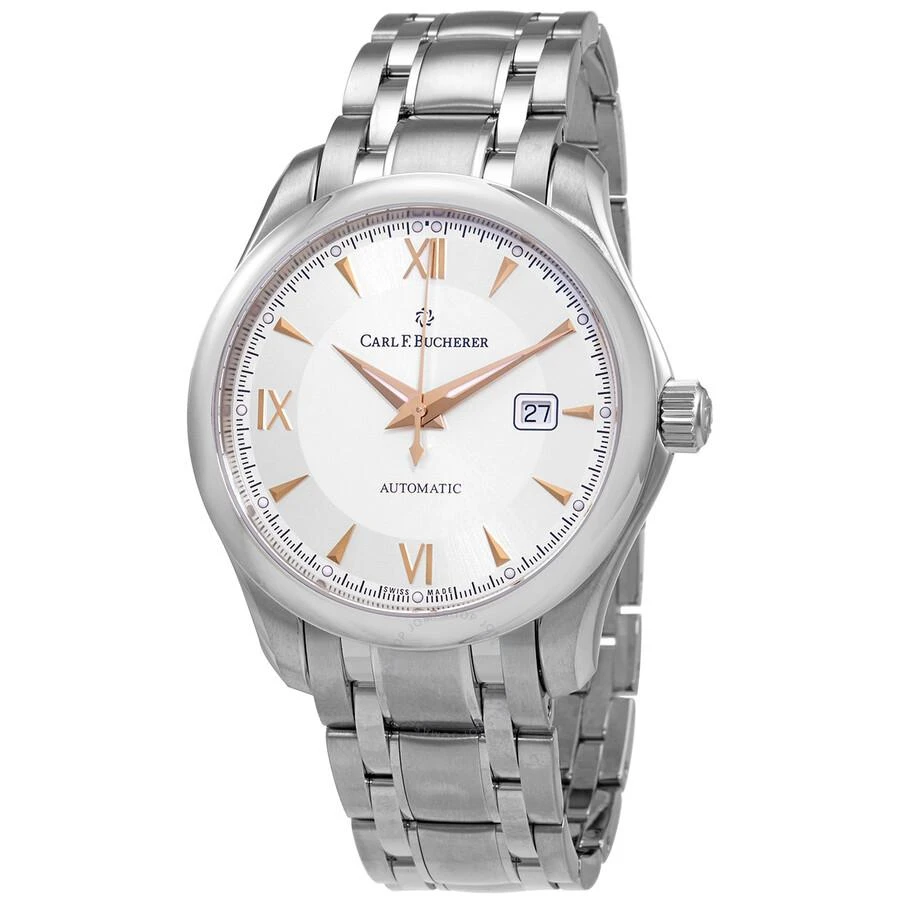 商品Carl F. Bucherer|Manero Autodate Automatic Silver Dial Men's Watch 00.10915.08.15.21,价格¥16897,第1张图片