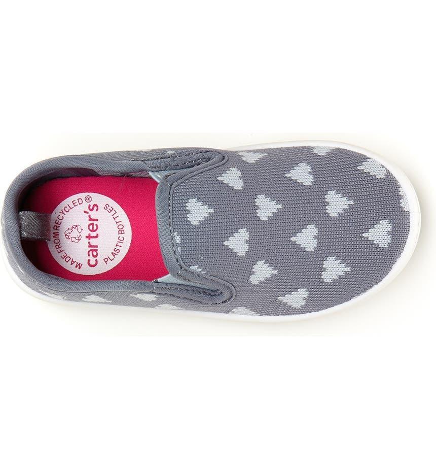 商品Carter's|Nettie Heart Print Slip-On Sneaker,价格¥122,第6张图片详细描述