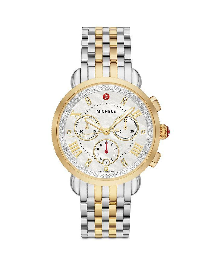 商品Michele|Sport Sail Diamond Chronograph, 38mm,价格¥19476,第1张图片详细描述