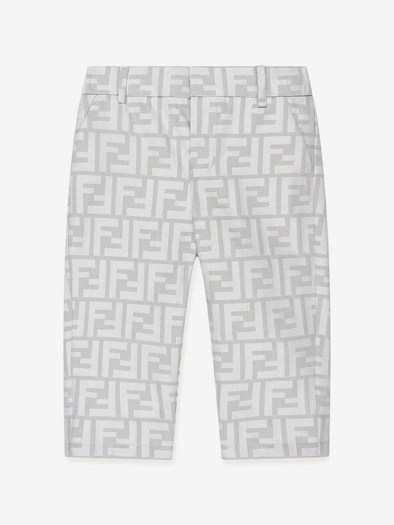 商品Fendi|Fendi Baby Boys FF Logo Trousers in Grey,价格¥3669,第1张图片