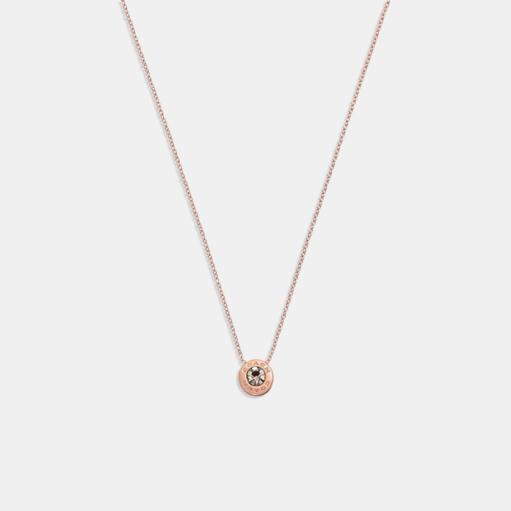 Coach Outlet Coach Outlet Open Circle Stone Strand Necklace 1