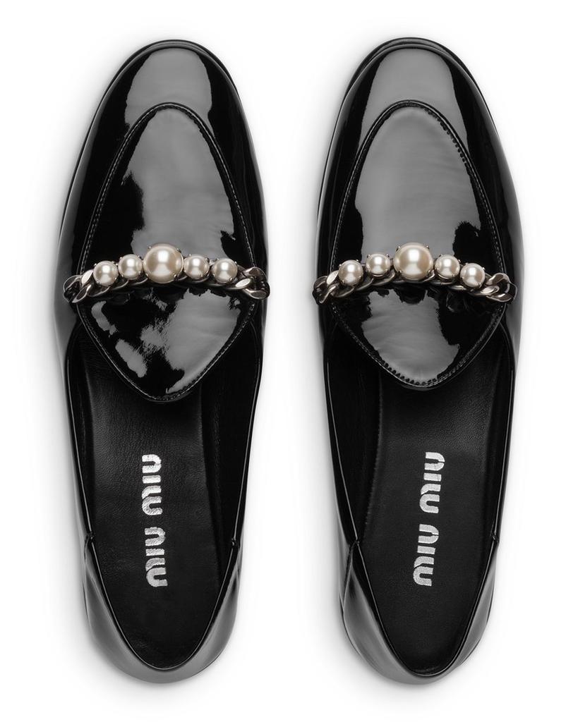 Women's Embellished Patent Loafers商品第4张图片规格展示