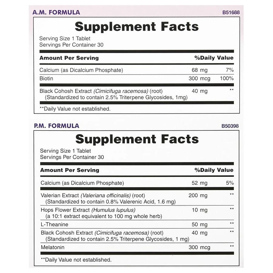 商品Nature's Bounty|Complete Menopause Support Complex Dietary Supplement Tablets,价格¥97,第2张图片详细描述