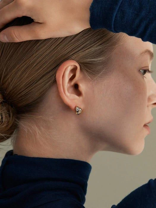 商品hyeres-lor|Etrive 14K Duet Earrings,价格¥3788,第4张图片详细描述