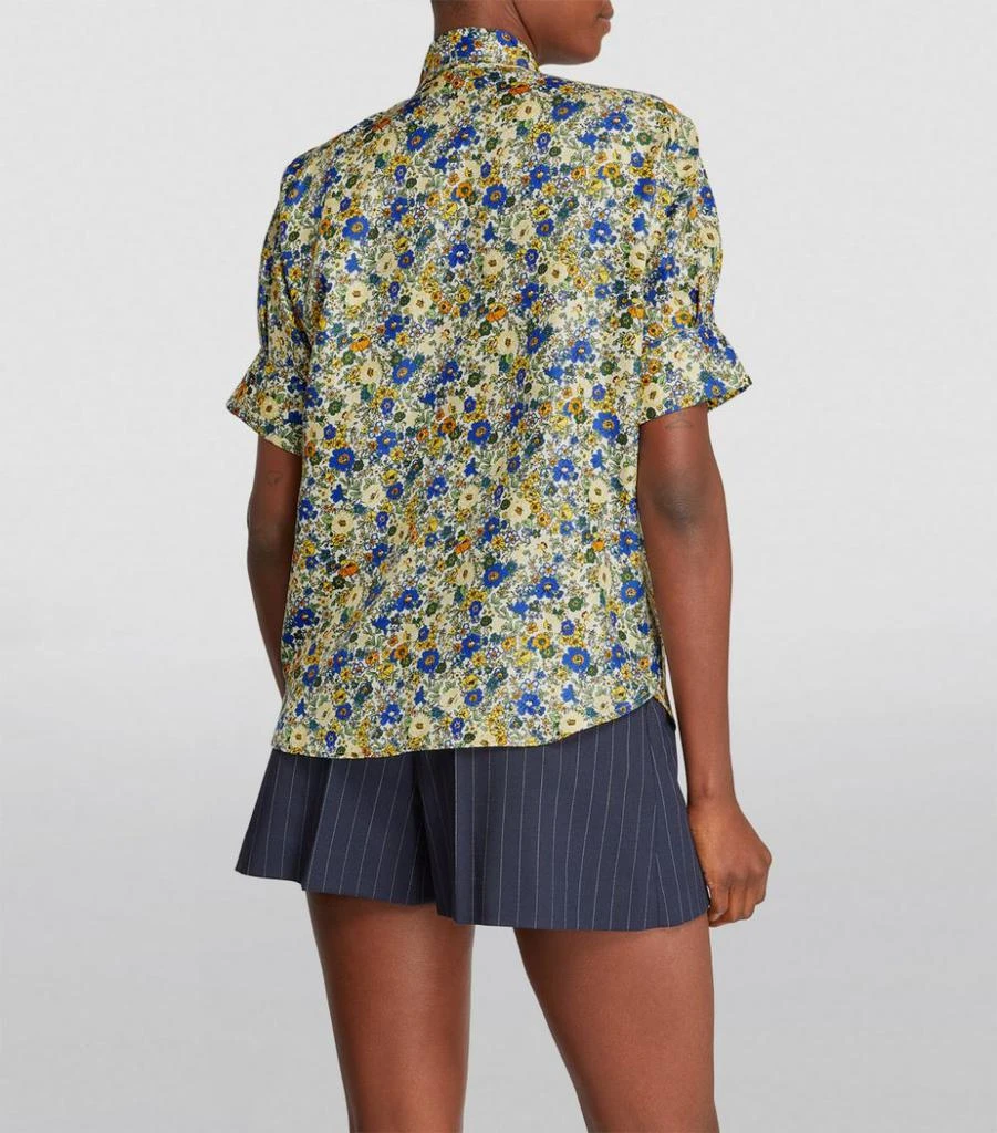 商品Sandro|Silk Short-Sleeved Shirt,价格¥2974,第4张图片详细描述