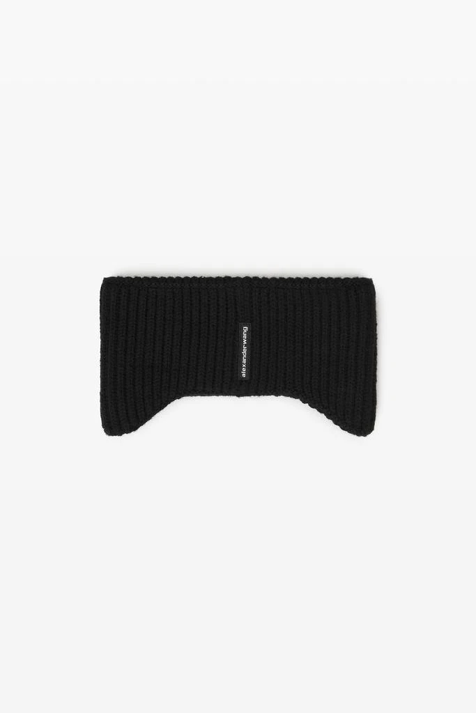 logo earmuff headband in ribbed wool stretch 商品