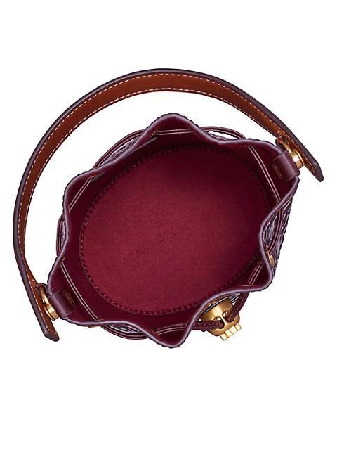商品Tory Burch|T Monogram Embossed Patent Leather Bucket Bag,价格¥3513,第4张图片详细描述