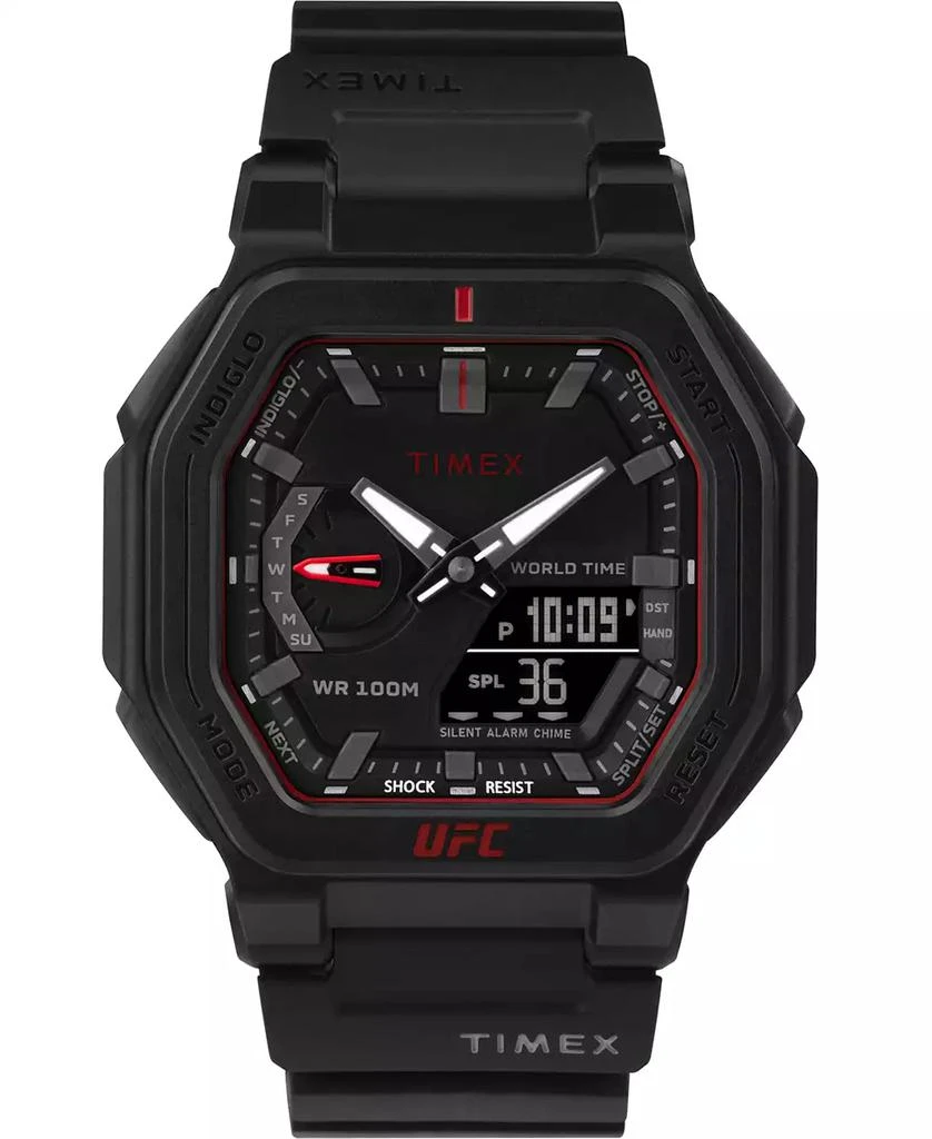 商品Timex|UFC Men's Quartz Colossus Resin Black Watch, 45mm,价格¥1384,第1张图片