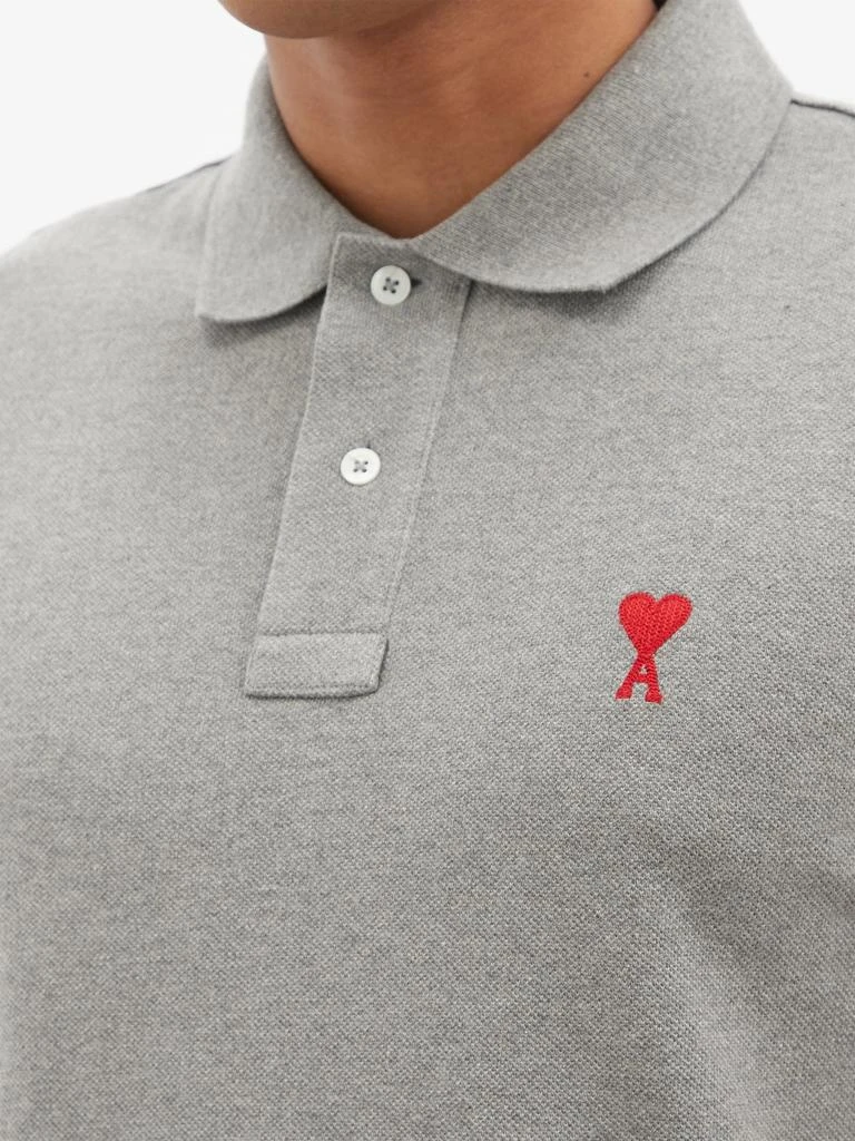 商品AMI|Ami de Cœur-logo organic cotton-piqué polo shirt,价格¥1300,第4张图片详细描述