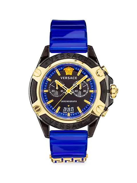 商品Versace|Icon Active Silicone Strap Chronograph Watch,价格¥4280,第1张图片