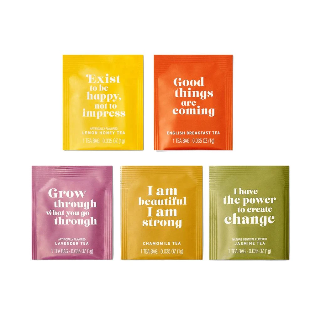 商品Thoughtfully|Gourmet, Inspirational Affirmation Tea Gift Set, Set of 25,价格¥199,第2张图片详细描述