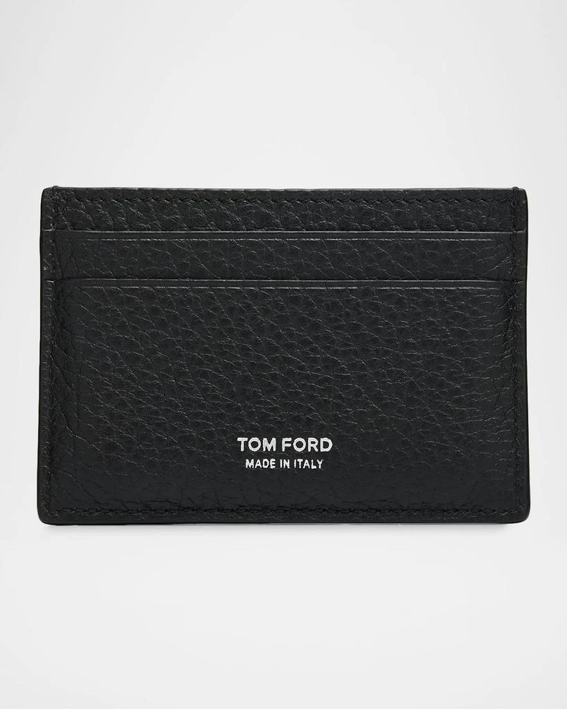 商品Tom Ford|Men's Leather Elongated T Line Card Holder,价格¥2985,第1张图片