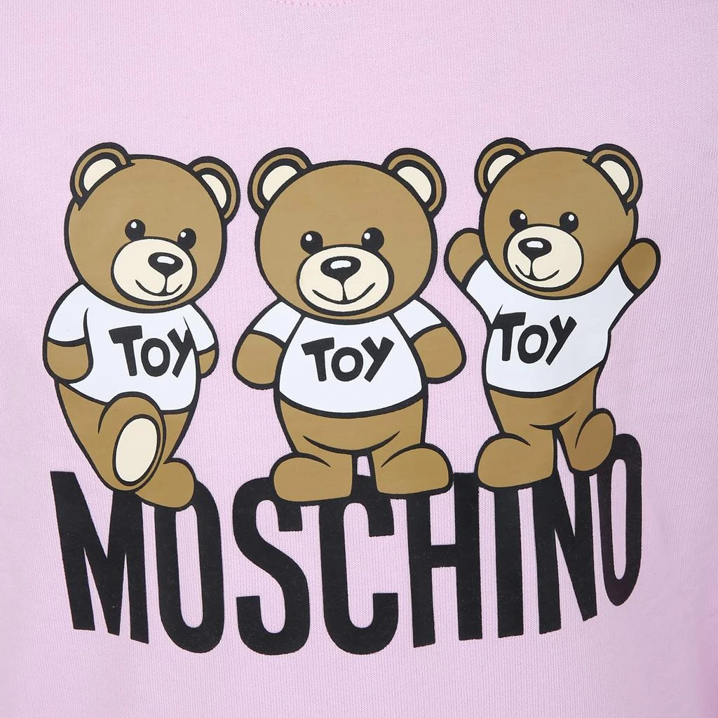 商品Moschino|Pink T-shirt For Kids With Teddy Bear And Logo,价格¥1353,第3张图片详细描述