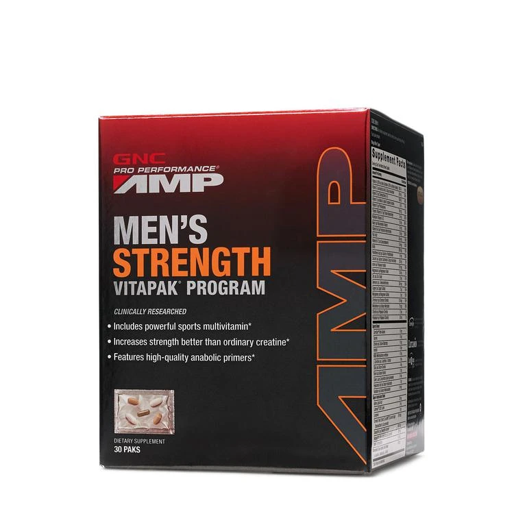 商品GNC Pro Performance® AMP|GNC Pro Performance® AMP Men's Strength Vitapak® Program,价格¥519,第1张图片