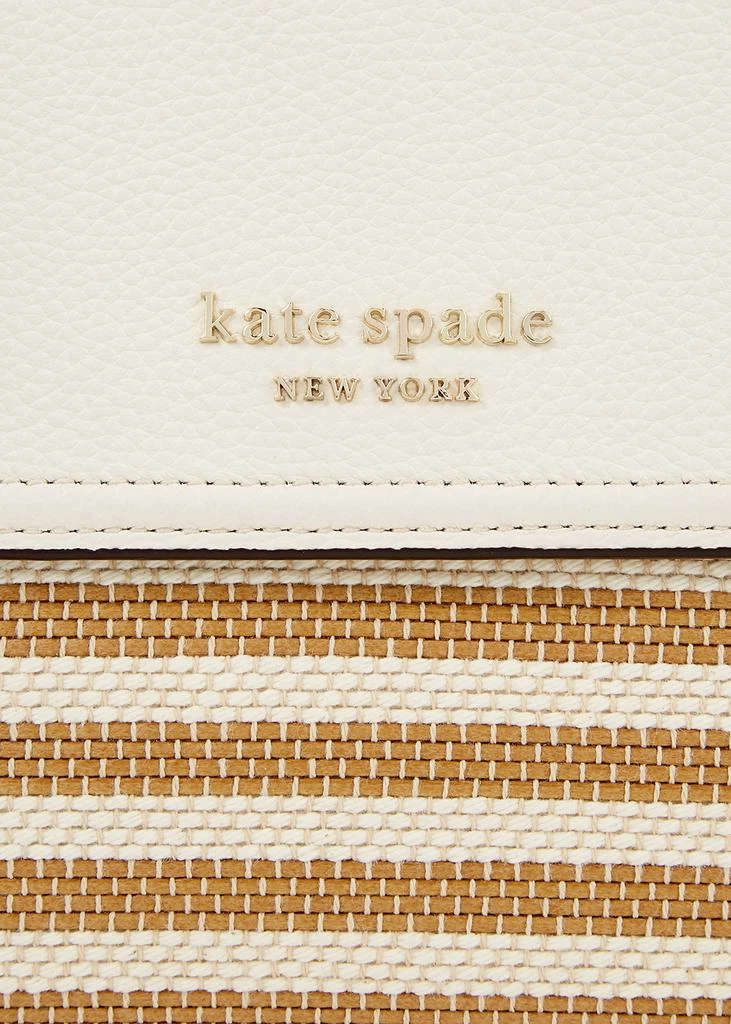 商品Kate Spade|Hudson ivory striped leather shoulder bag,价格¥2002,第3张图片详细描述