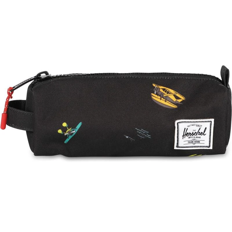 商品Herschel Supply|Airplanes and simpson print pencil case set in black and yellow,价格¥569,第2张图片详细描述