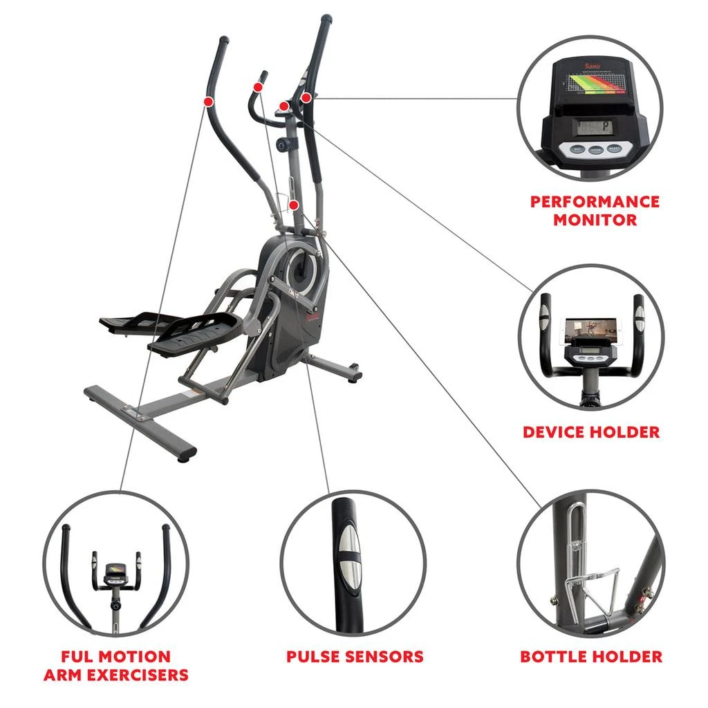 商品Sunny Health & Fitness|Sunny Health & Fitness Pro Cardio Climber,价格¥3162,第4张图片详细描述