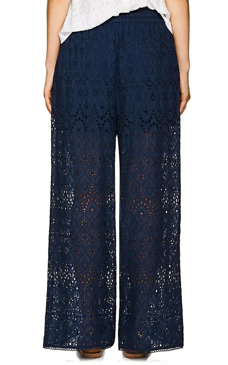 商品Zimmermann|Castile Cotton-Silk Eyelet Wide-Leg Pants,价格¥3573,第3张图片详细描述