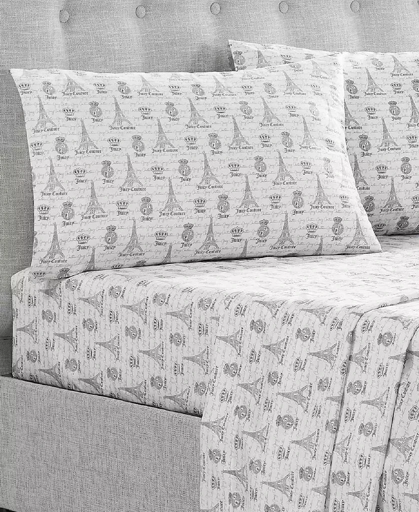 商品Juicy Couture|Juicy in Paris 6-Piece Sheet Set, Full,价格¥221,第2张图片详细描述