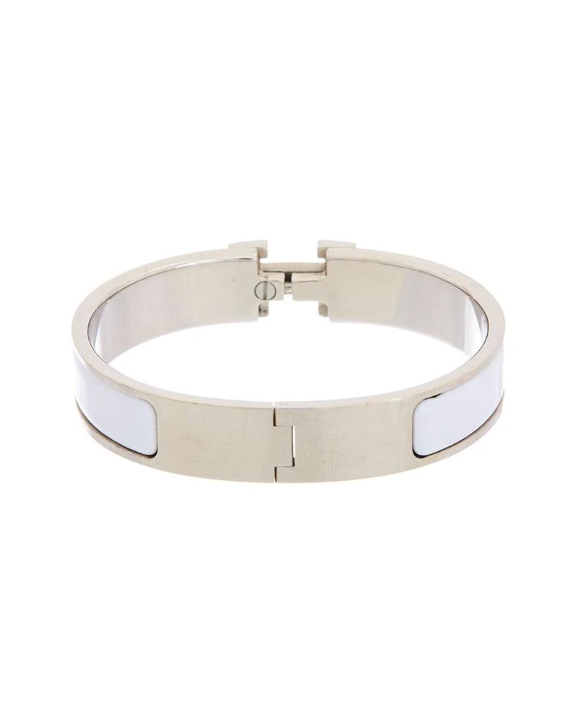 商品[二手商品] Hermes|Hermes Palladium Enamel Clic Clac H Bangle (Authentic Pre-Owned),价格¥4352,第2张图片详细描述
