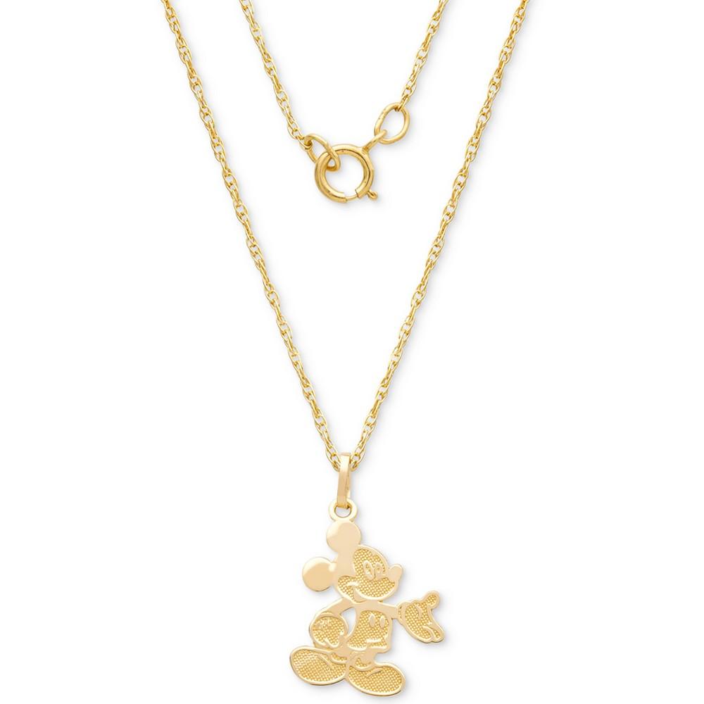 Children's Mickey Mouse 15" Pendant Necklace in 14k Gold商品第4张图片规格展示