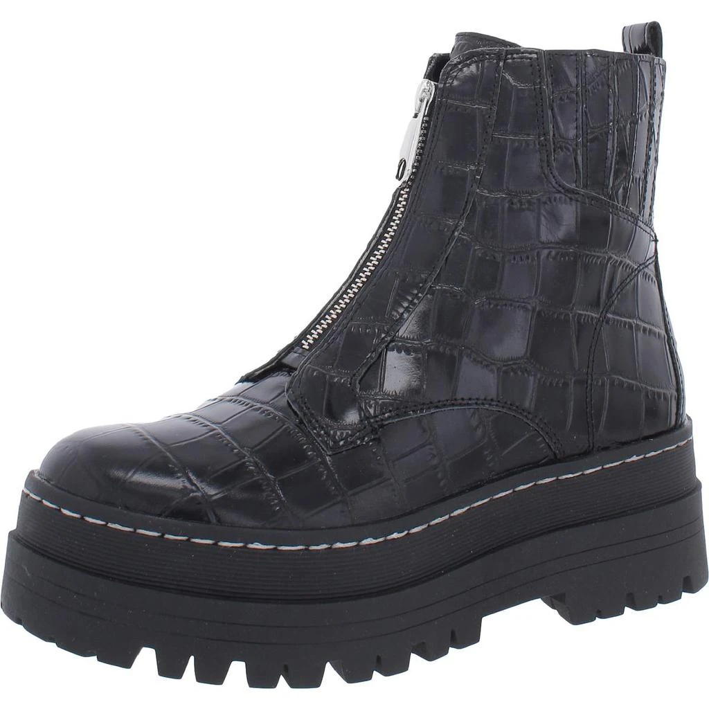 商品Marc Fisher|Marc Fisher LTD Womens Prisco2 Leather Embossed Combat & Lace-up Boots,价格¥703,第2张图片详细描述