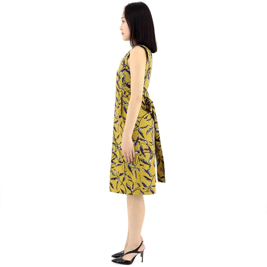 商品Max Mara|Ladies Yellow  Cotton Poplin Pepsi Floral Print Dress,价格¥1589,第2张图片详细描述