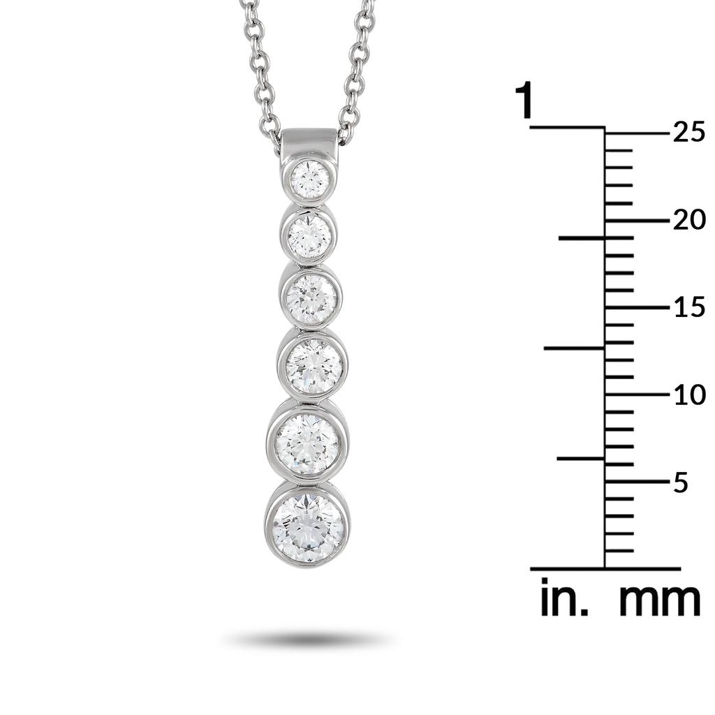 Tiffany & Co. Jazz Platinum 0.70 Diamond Drop Pendant Necklace商品第4张图片规格展示