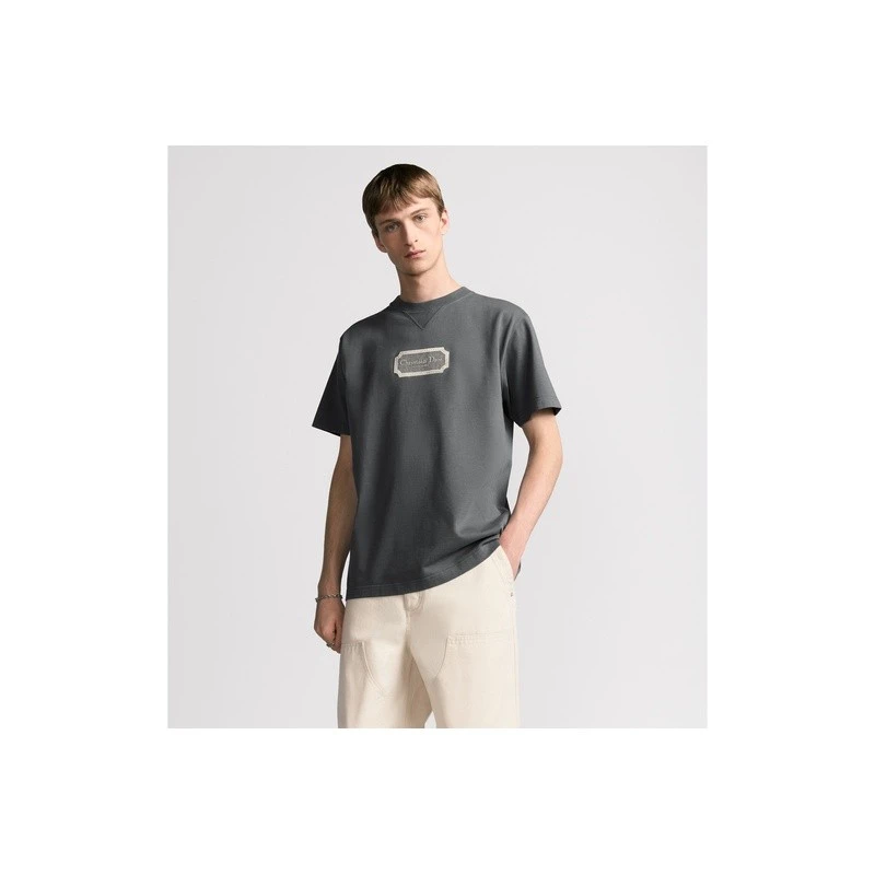 商品Dior|Dior 迪奥 男士灰色棉质T恤,价格¥6257,第4张图片详细描述