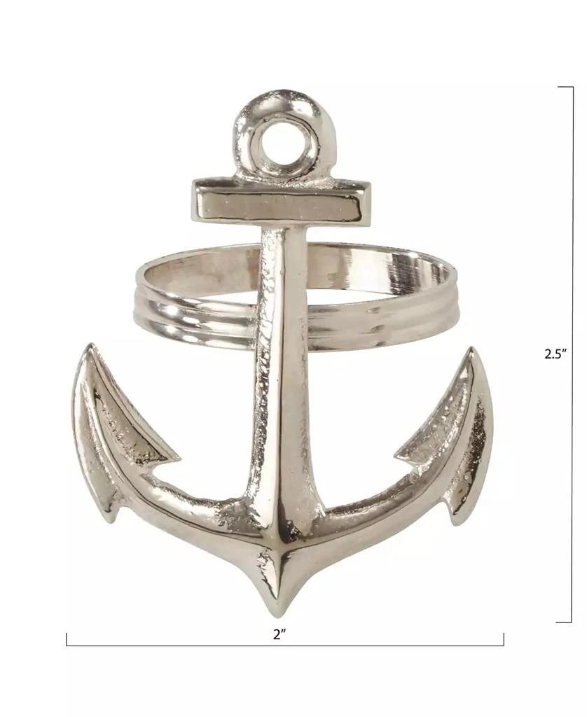 商品Saro Lifestyle|Anchor Design Napkin Ring, Set of 4,价格¥182,第4张图片详细描述
