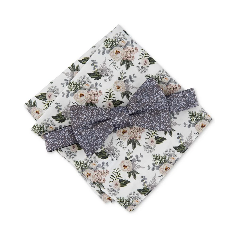 商品Bar III|Men's Levetin Pre-Tied Floral Bow Tie & Pocket Square Set, Created for Macy's,价格¥165,第1张图片