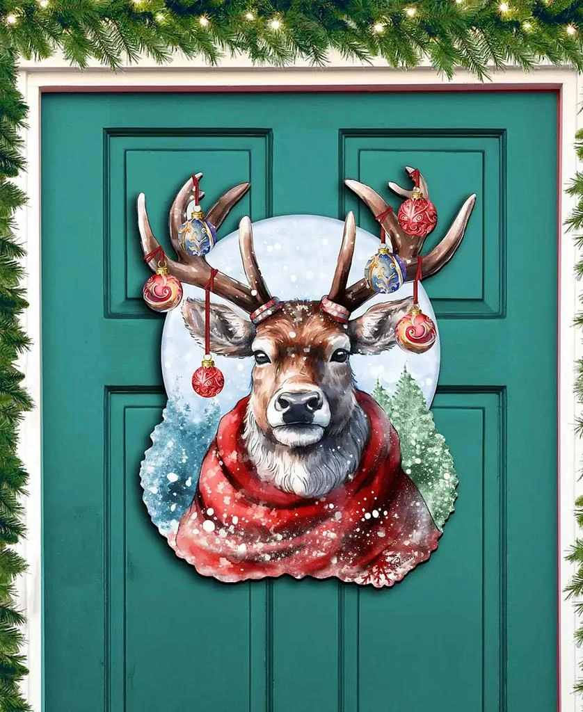 商品Designocracy|Christmas Mood Christmas Door Decor Wooden Wall Decor G. DeBrekht,价格¥1099,第3张图片详细描述