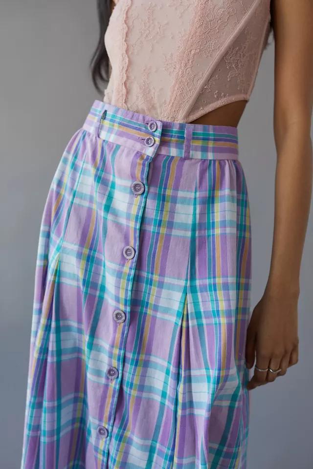 Urban Renewal Vintage Plaid Cotton Midi Skirt商品第6张图片规格展示