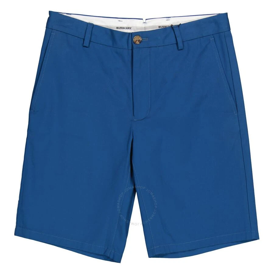 商品Burberry|Dark Cerulean Blue Shibden Logo Applique Shorts,价格¥602,第1张图片