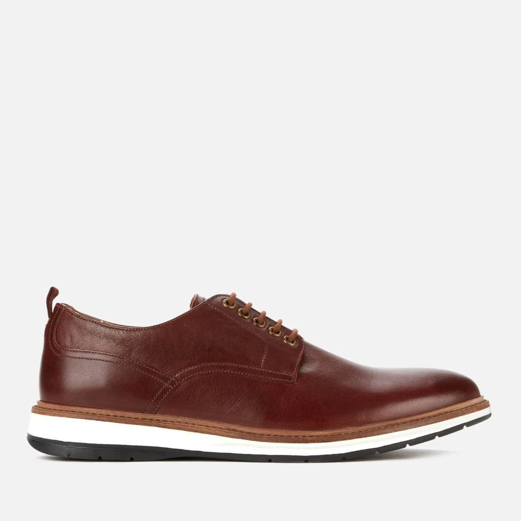 商品Clarks|Clarks Men's Chantry Walk Leather Derby Shoes - Dark Tan,价格¥509,第1张图片