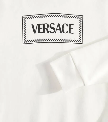 商品Versace|90s Vintage Logo棉质针织帽衫,价格¥2323,第3张图片详细描述