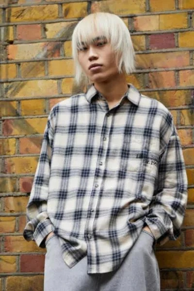 商品BDG|BDG Ecru Back Print Check Flannel Shirt,价格¥522,第4张图片详细描述