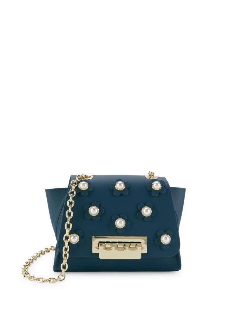 商品Zac Posen|Eartha 立体镶花金属链迷你斜挎包,价格¥629,第1张图片
