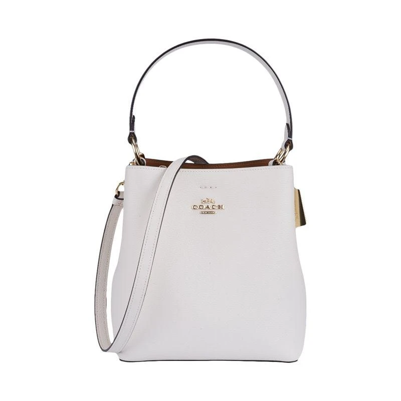 商品Coach|香港直邮Coach 奥莱款小号女士皮质单肩手提水桶包1011IMOVG,价格¥3102,第1张图片