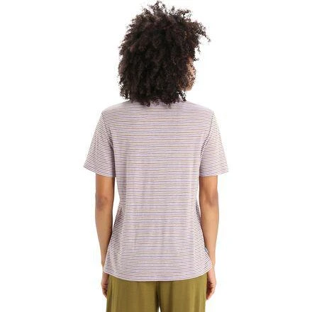 商品Icebreaker|Merino Linen Short-Sleeve Stripe T-Shirt - Women's,价格¥537,第2张图片详细描述