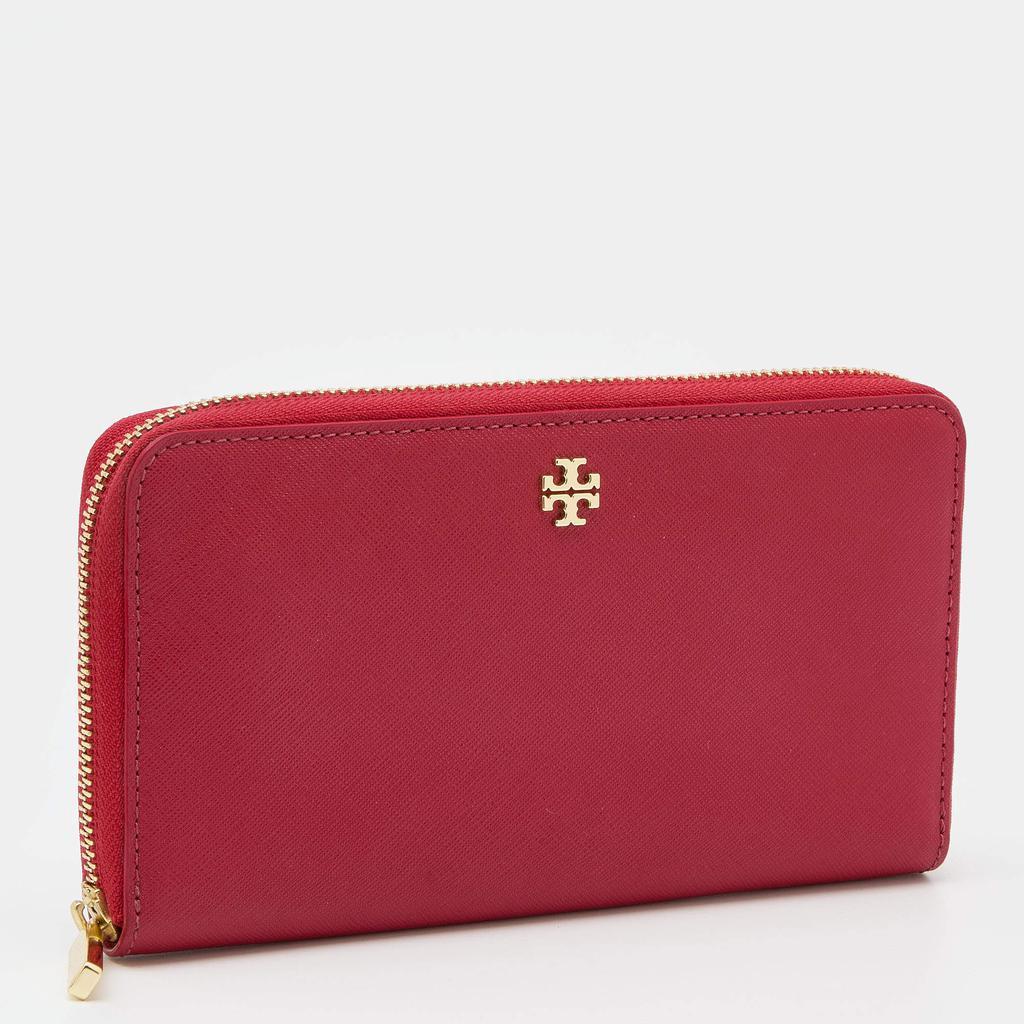 商品[二手商品] Tory Burch|Tory Burch Red Saffiano Leather Robinson Zip Around Wallet,价格¥897,第5张图片详细描述