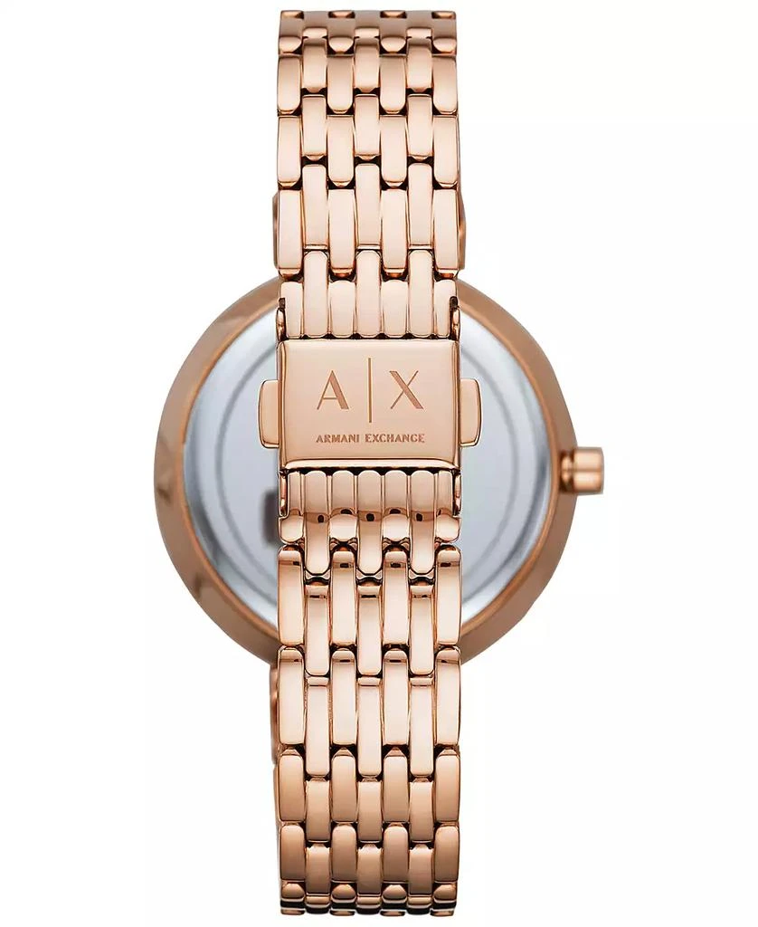 商品Armani Exchange|Women's Zoe Rose Gold-Tone Stainless Steel Bracelet Watch 36mm,价格¥1385,第4张图片详细描述