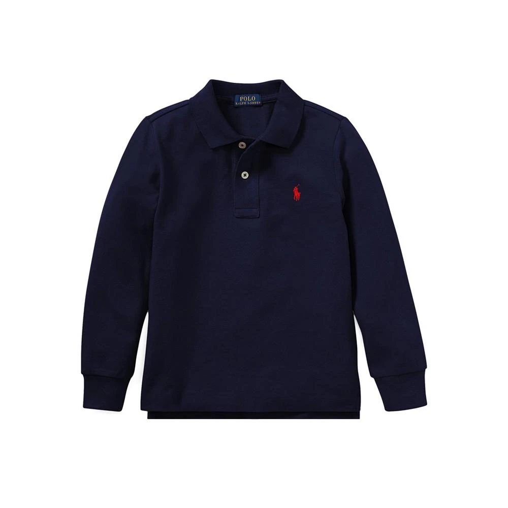 商品Ralph Lauren|Little Boys Basic Mesh Knit Polo Shirt,价格¥93,第1张图片